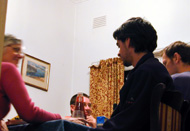 at the table