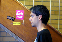 Stephen with Boris Pink